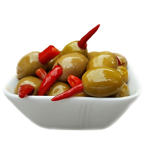 Olives stuffed with piri-piri